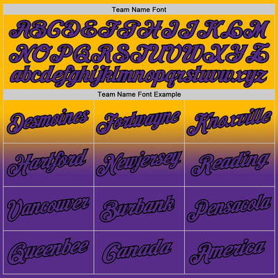 Custom Stitched Gold Purple-Black Fade Fashion Sports Pullover Sweatshirt Hoodie