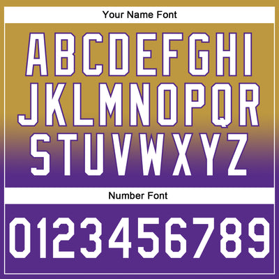 Custom Stitched Old Gold White-Purple Fade Fashion Sports Pullover Sweatshirt Hoodie