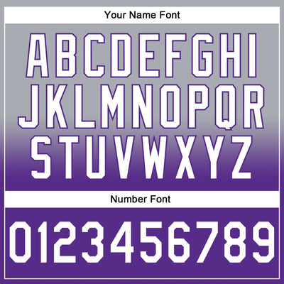 Custom Stitched Gray White-Purple Fade Fashion Sports Pullover Sweatshirt Hoodie