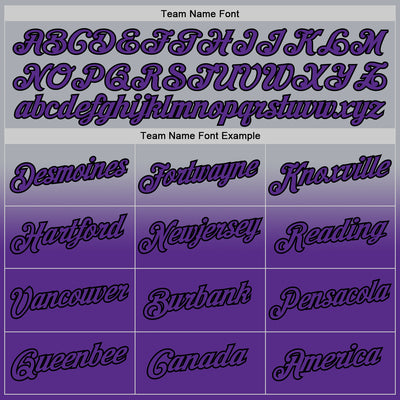 Custom Stitched Gray Purple-Black Fade Fashion Sports Pullover Sweatshirt Hoodie