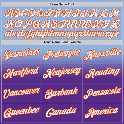 Custom Stitched Light Blue White Purple-Orange Fade Fashion Sports Pullover Sweatshirt Hoodie