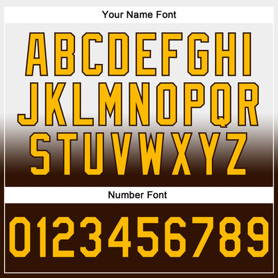 Custom Stitched White Gold-Brown Fade Fashion Sports Pullover Sweatshirt Hoodie