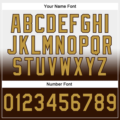 Custom Stitched White Old Gold-Brown Fade Fashion Sports Pullover Sweatshirt Hoodie