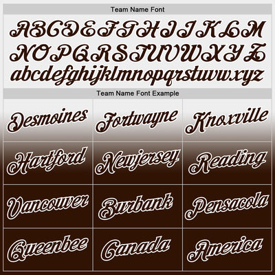 Custom Stitched White Brown Fade Fashion Sports Pullover Sweatshirt Hoodie