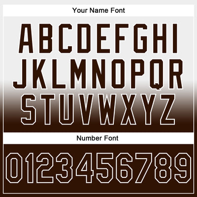 Custom Stitched White Brown Fade Fashion Sports Pullover Sweatshirt Hoodie