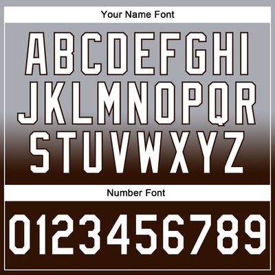 Custom Stitched Gray White-Brown Fade Fashion Sports Pullover Sweatshirt Hoodie