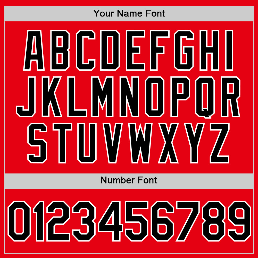 Custom Fire Red Black-White Authentic Baseball Jersey