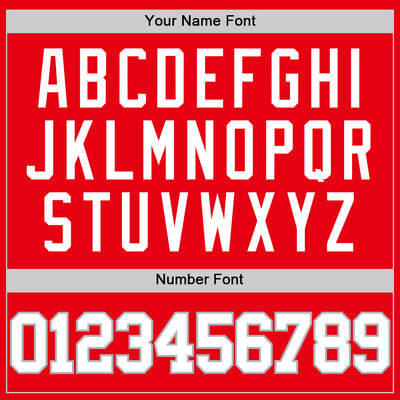 Custom Fire Red White-Gray Authentic Basketball Jersey