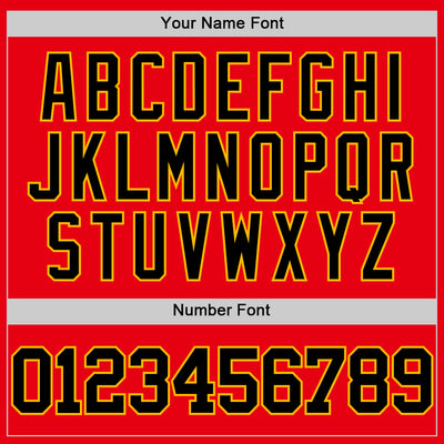 Custom Fire Red Black-Gold Authentic Basketball Jersey