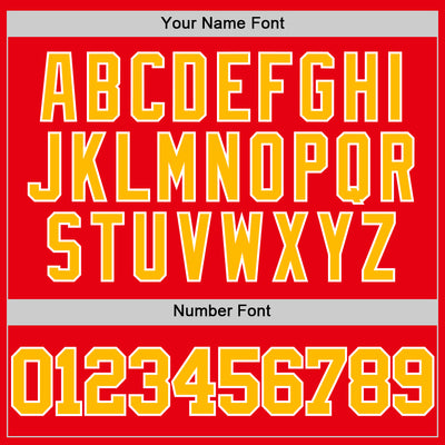 Custom Fire Red Gold-White Authentic Basketball Jersey