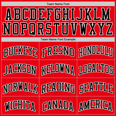 Custom Fire Red Black-White Authentic Basketball Jersey