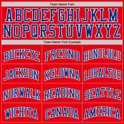 Custom Fire Red Royal-White Authentic Basketball Jersey