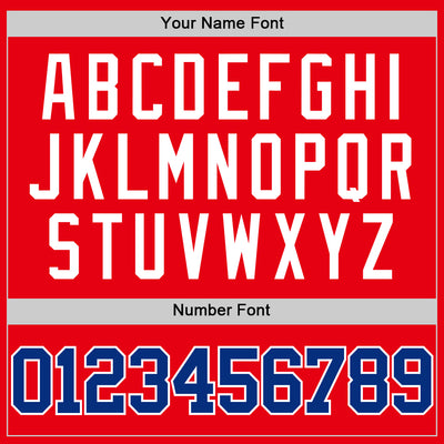 Custom Fire Red Royal-White Authentic Basketball Jersey