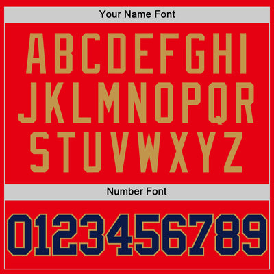 Custom Fire Red Navy-Old Gold Authentic Basketball Jersey