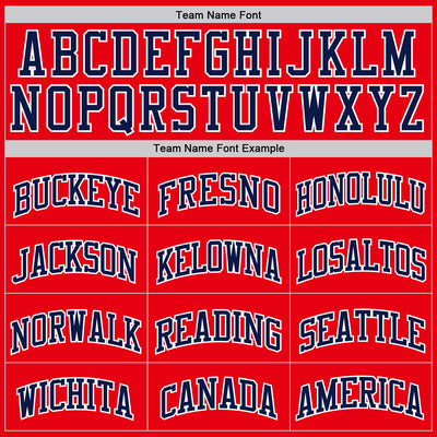 Custom Fire Red Navy-White Authentic Basketball Jersey