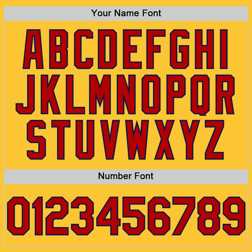 Custom Gold Red-Navy Mesh Authentic Throwback Baseball Jersey