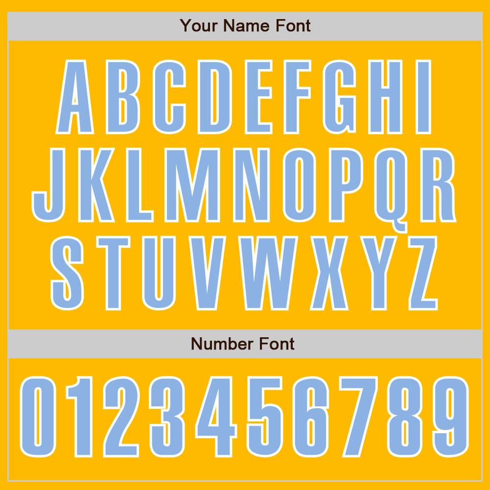 Custom Gold Light Blue-White Authentic Baseball Jersey