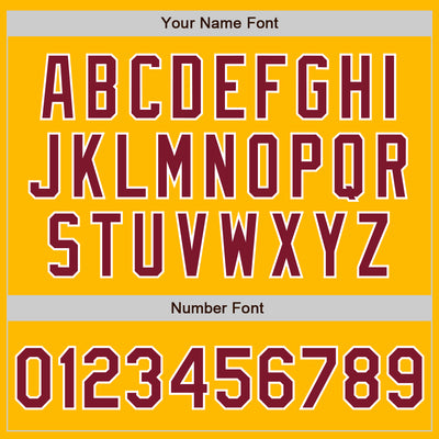 Custom Gold Crimson-White Authentic Baseball Jersey