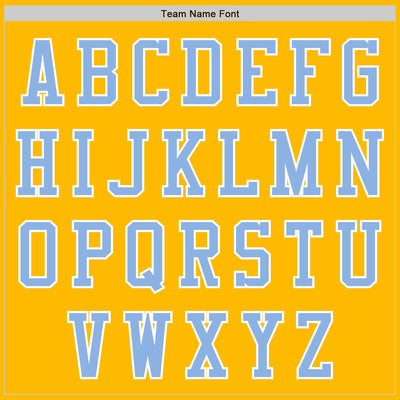 Custom Gold Light Blue-White Authentic Baseball Jersey