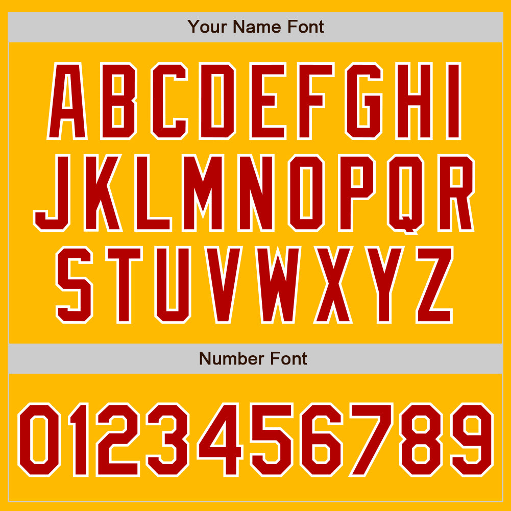 Custom Gold Red-White Authentic Baseball Jersey