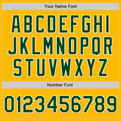 Custom Gold Green-White Authentic Baseball Jersey
