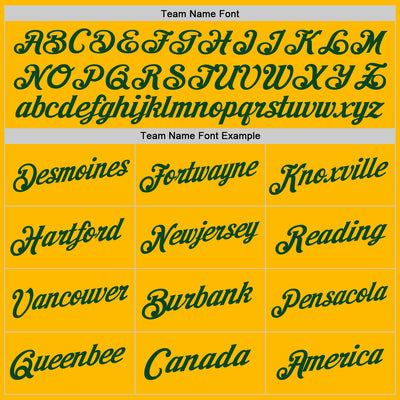 Custom Gold Green Authentic Throwback Basketball Jersey