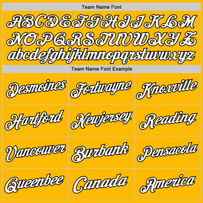 Custom Gold White-Black Authentic Throwback Basketball Jersey