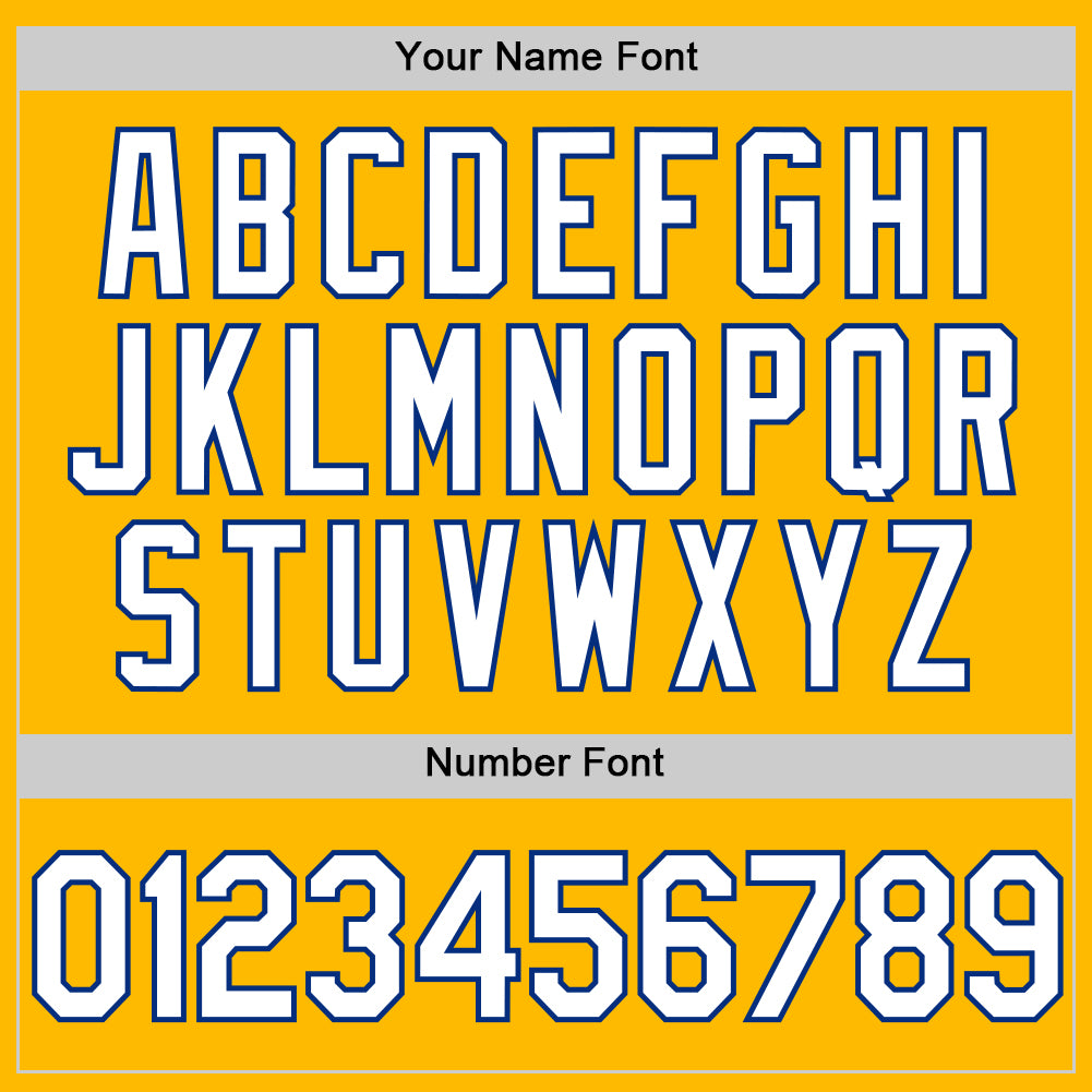 Custom Gold White-Royal Authentic Throwback Basketball Jersey