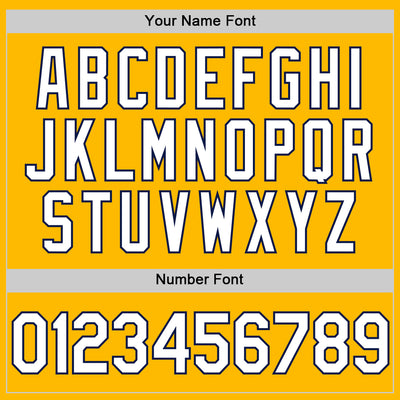 Custom Gold White-Navy Authentic Throwback Basketball Jersey