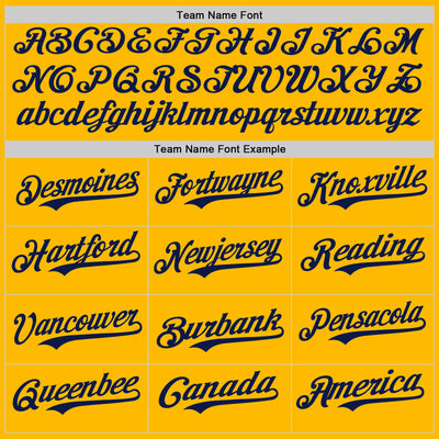 Custom Gold Navy Authentic Baseball Jersey