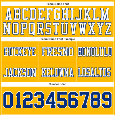 Custom Gold Royal-White Authentic Football Jersey