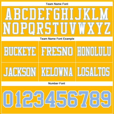 Custom Gold Light Blue-White Authentic Football Jersey