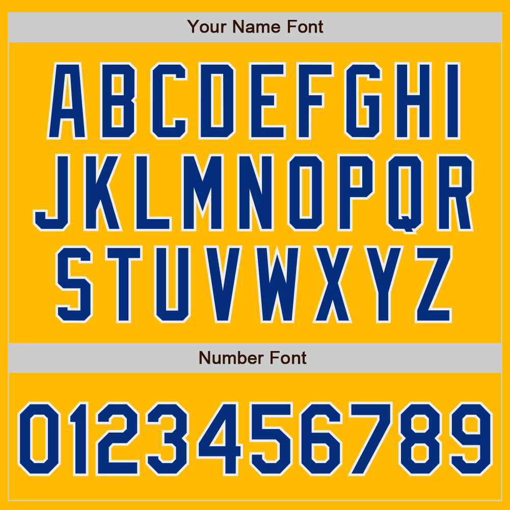 Custom Stitched Gold Royal-White Baseball Pullover Sweatshirt Hoodie