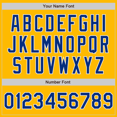 Custom Stitched Gold Royal-White Baseball Pullover Sweatshirt Hoodie