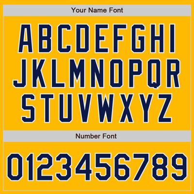 Custom Stitched Gold Navy-White Baseball Pullover Sweatshirt Hoodie