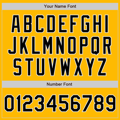 Custom Stitched Gold Black-White Baseball Pullover Sweatshirt Hoodie