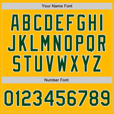 Custom Stitched Gold Green-White Baseball Pullover Sweatshirt Hoodie