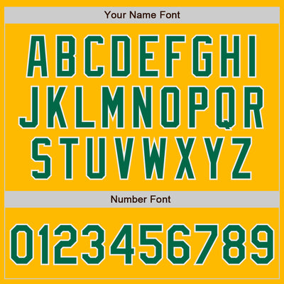 Custom Stitched Gold Kelly Green-White Baseball Pullover Sweatshirt Hoodie