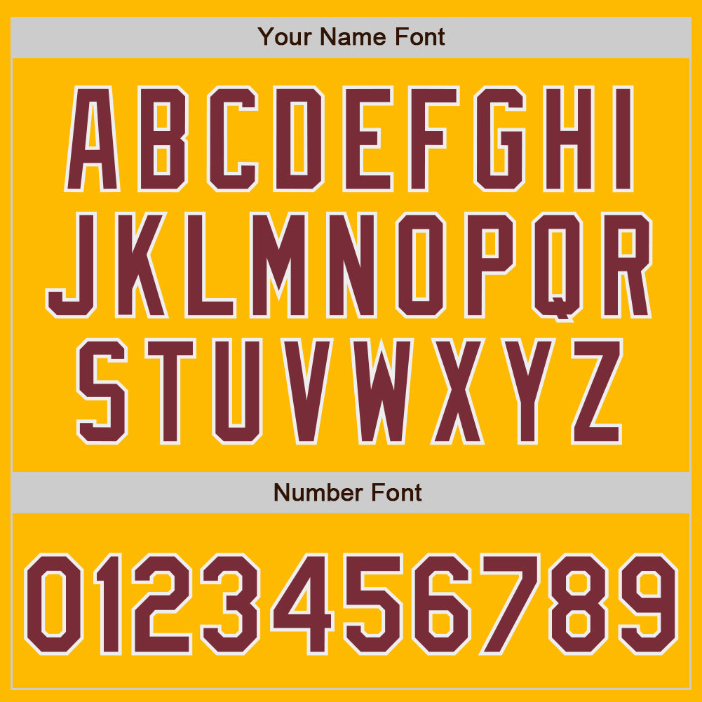 Custom Stitched Gold Burgundy-White Baseball Pullover Sweatshirt Hoodie