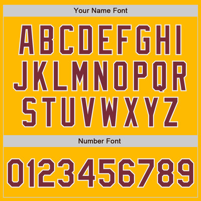 Custom Stitched Gold Burgundy-White Baseball Pullover Sweatshirt Hoodie