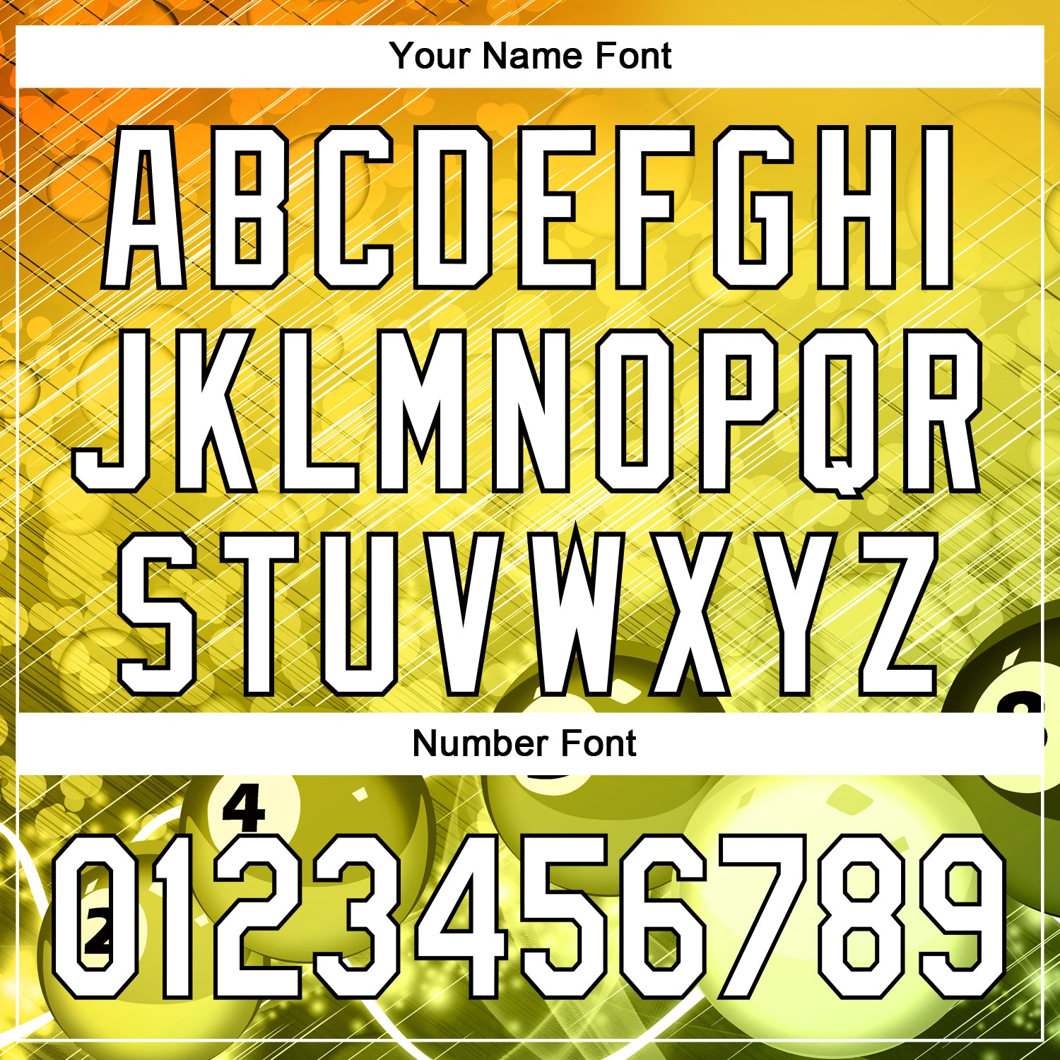 Custom Yellow White-Black 3D Pattern Design Billiards Performance Polo Shirt