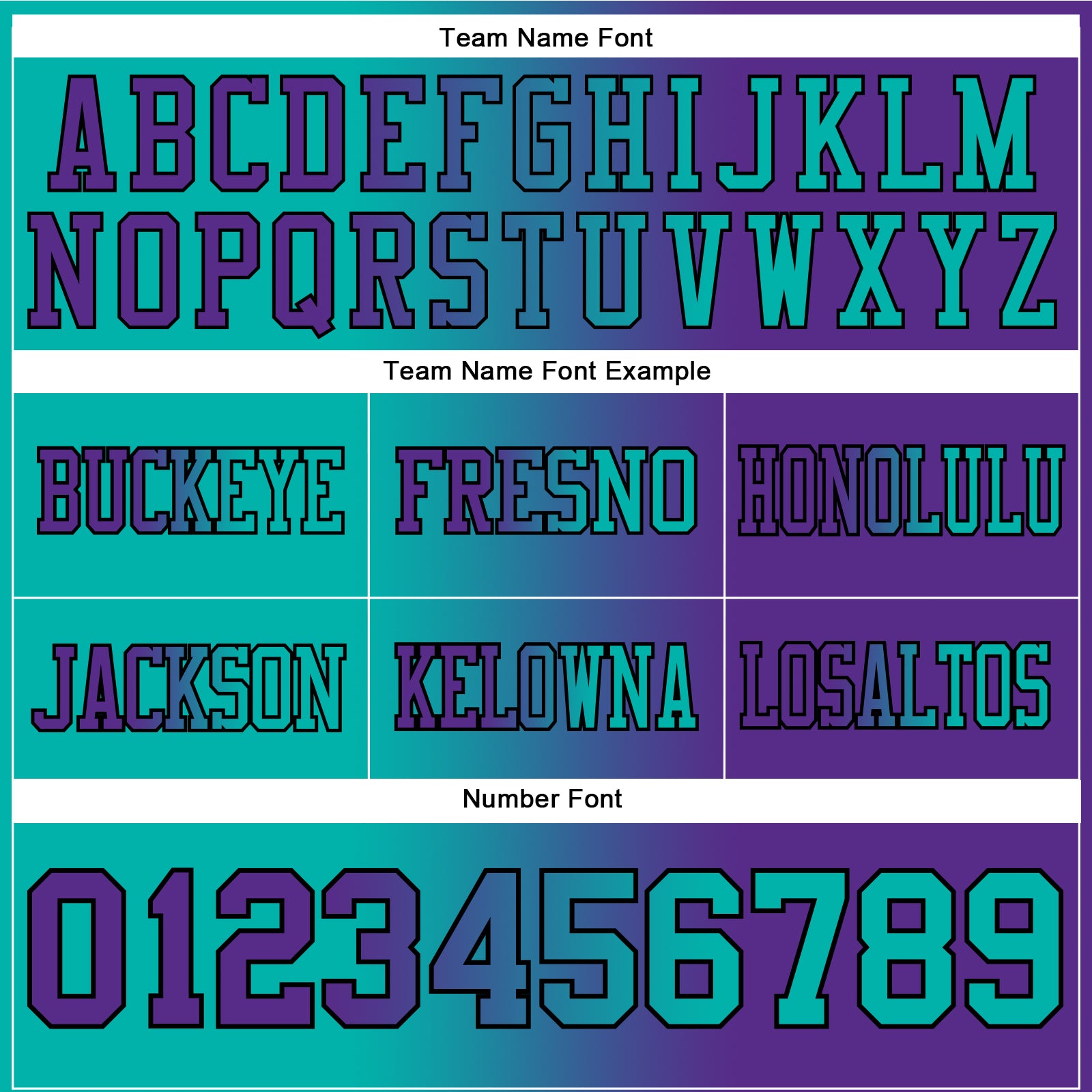 Custom Purple Aqua-Black Authentic Gradient Fashion Football Jersey