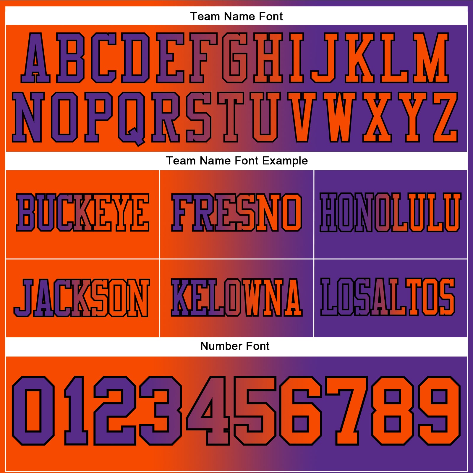 Custom Purple Orange-Black Authentic Gradient Fashion Football Jersey