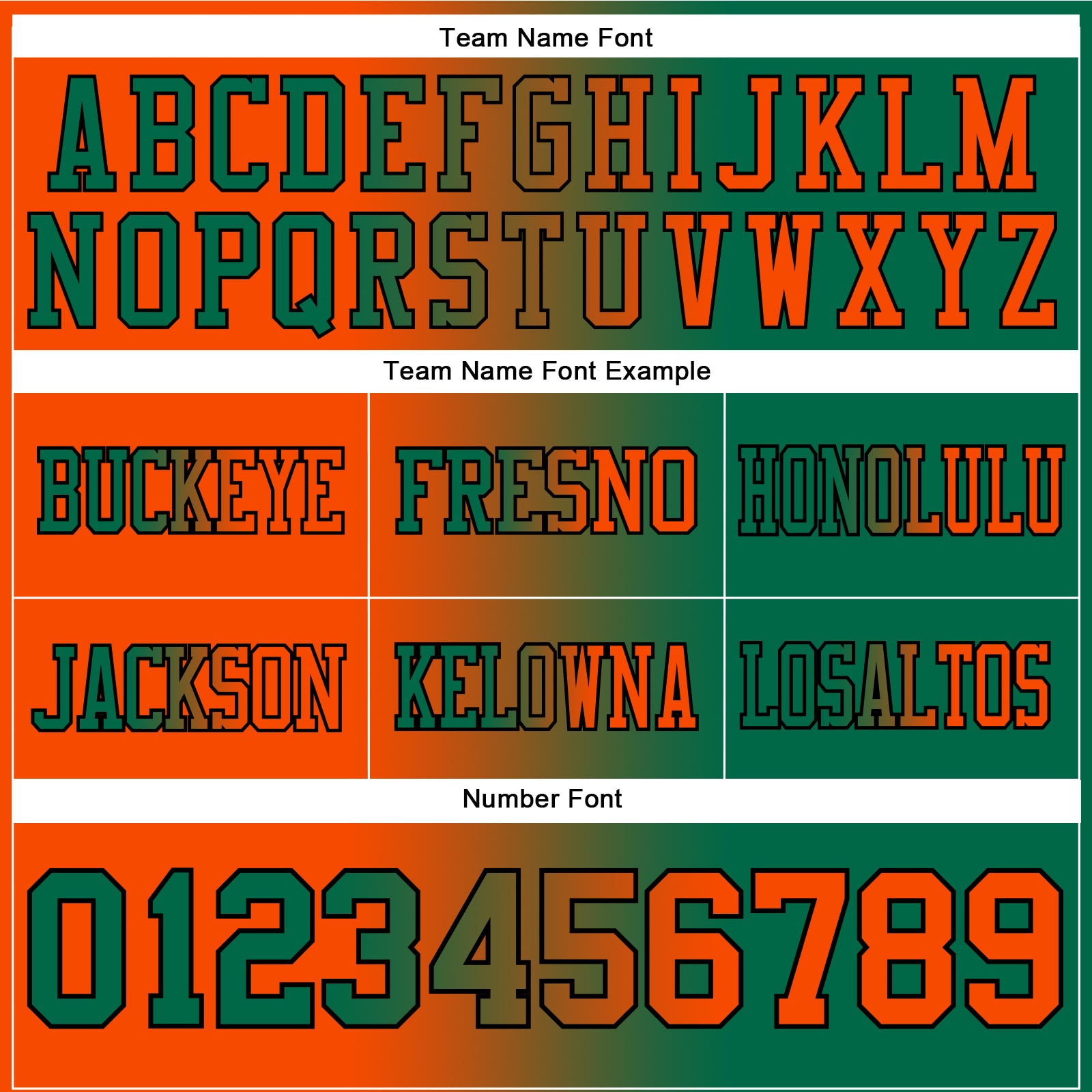 Custom Kelly Green Orange-Black Authentic Gradient Fashion Football Jersey