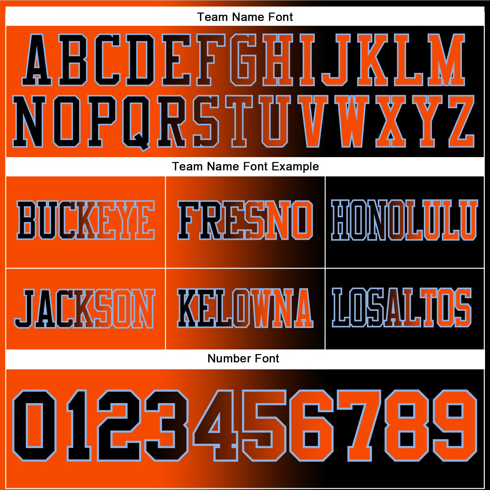 Custom Black Orange-Light Blue Authentic Gradient Fashion Football Jersey