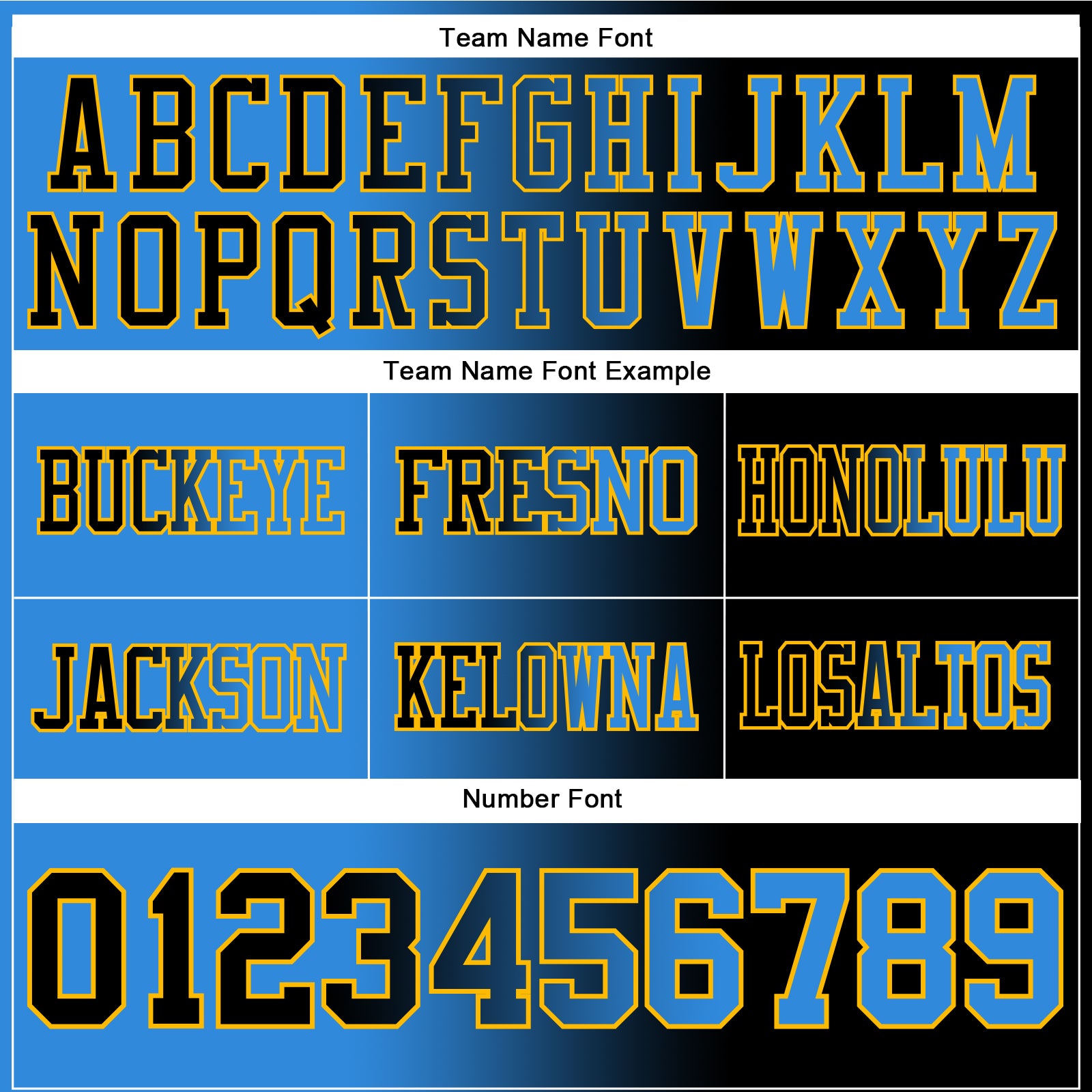 Custom Black Powder Blue-Gold Authentic Gradient Fashion Football Jersey