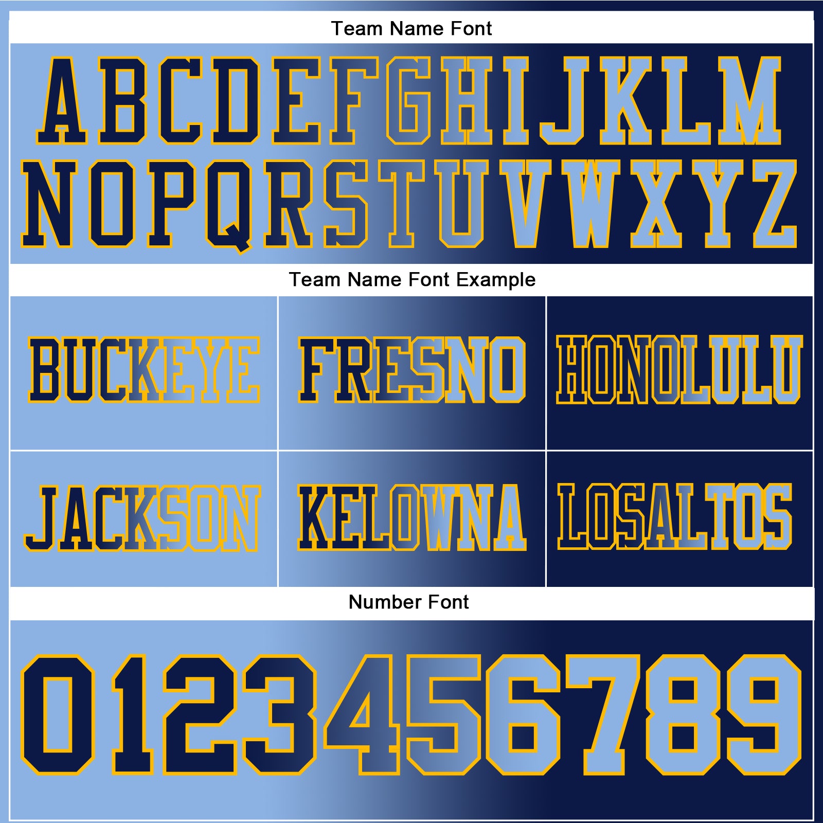 Custom Navy Light Blue-Gold Authentic Gradient Fashion Football Jersey