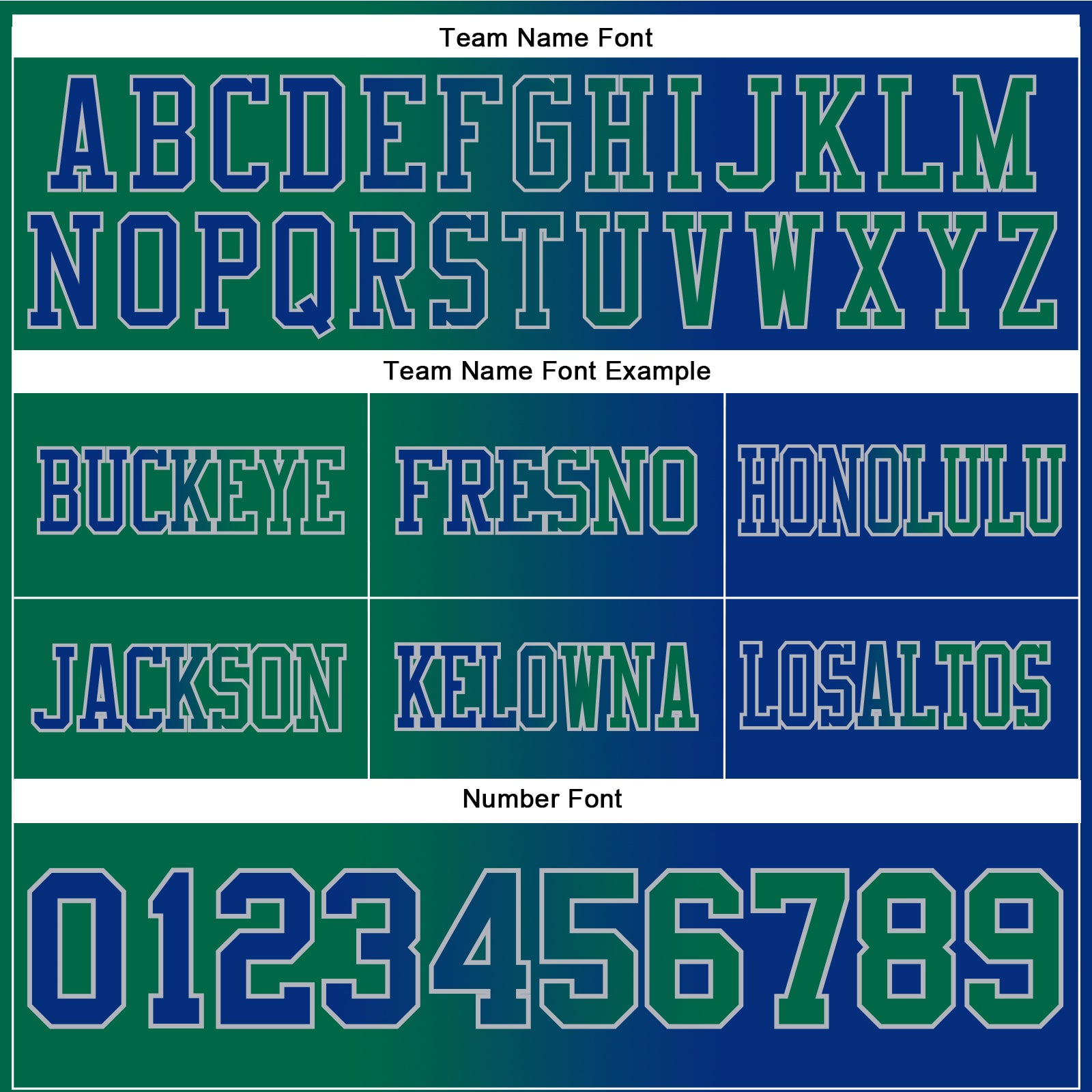 Custom Royal Kelly Green-Gray Authentic Gradient Fashion Football Jersey