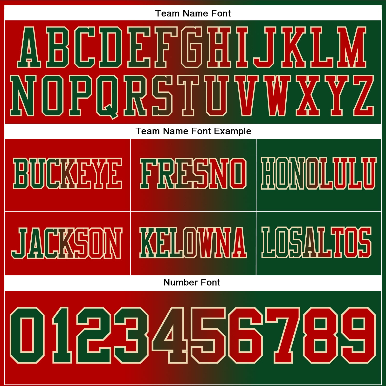 Custom Green Red-Cream Authentic Gradient Fashion Football Jersey