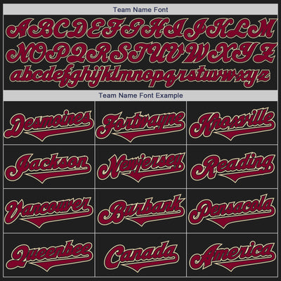 Custom Black Maroon Kelly Green-Cream Authentic Gradient Fashion Baseball Jersey